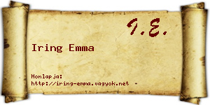Iring Emma névjegykártya