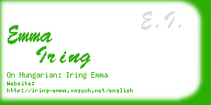 emma iring business card